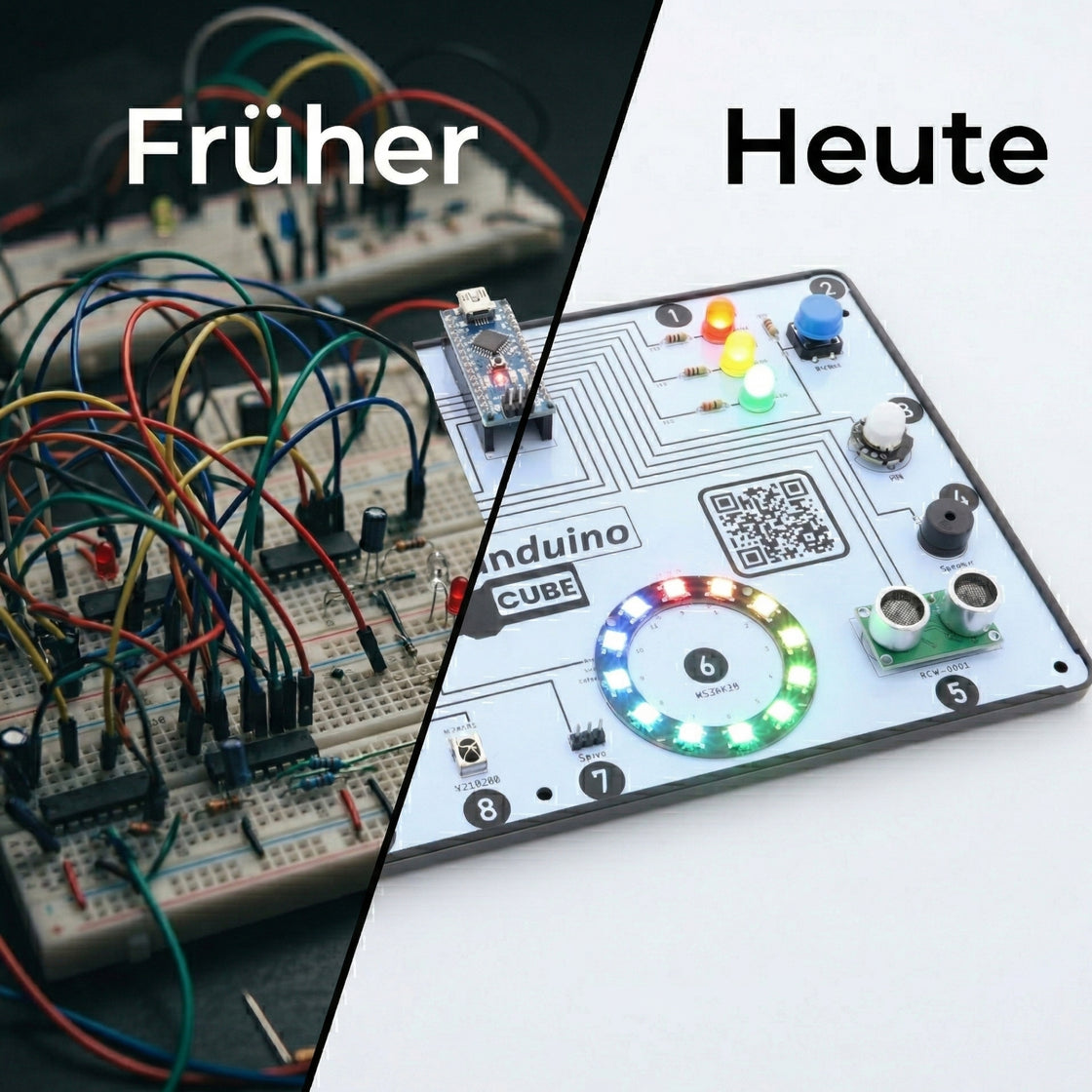 Funduino Cube – versione precedente e versione attuale a confronto