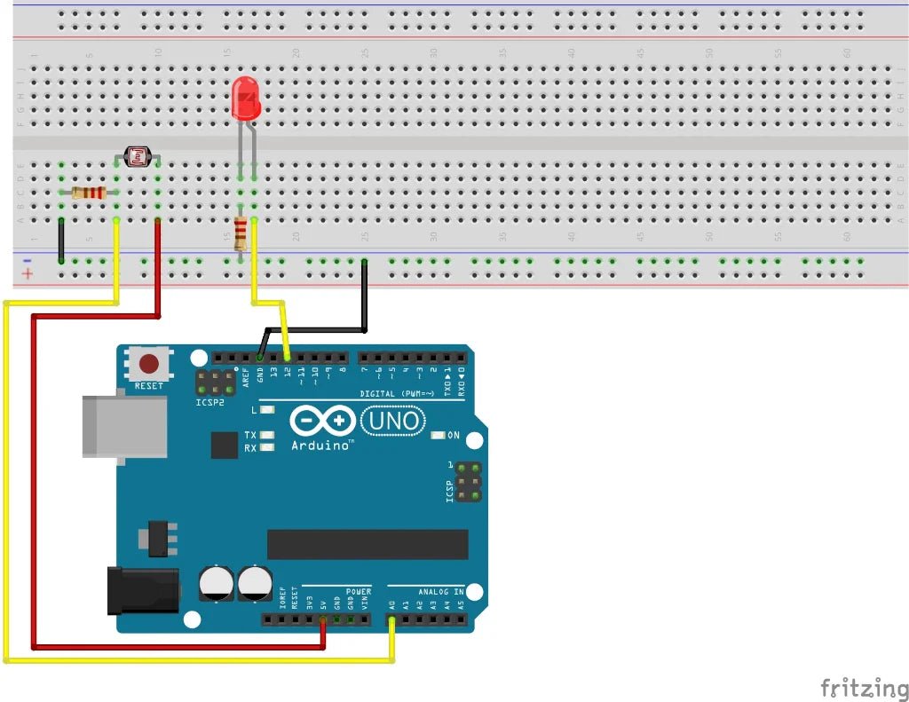 Fotowiderstand am Arduino auslesen - Funduino