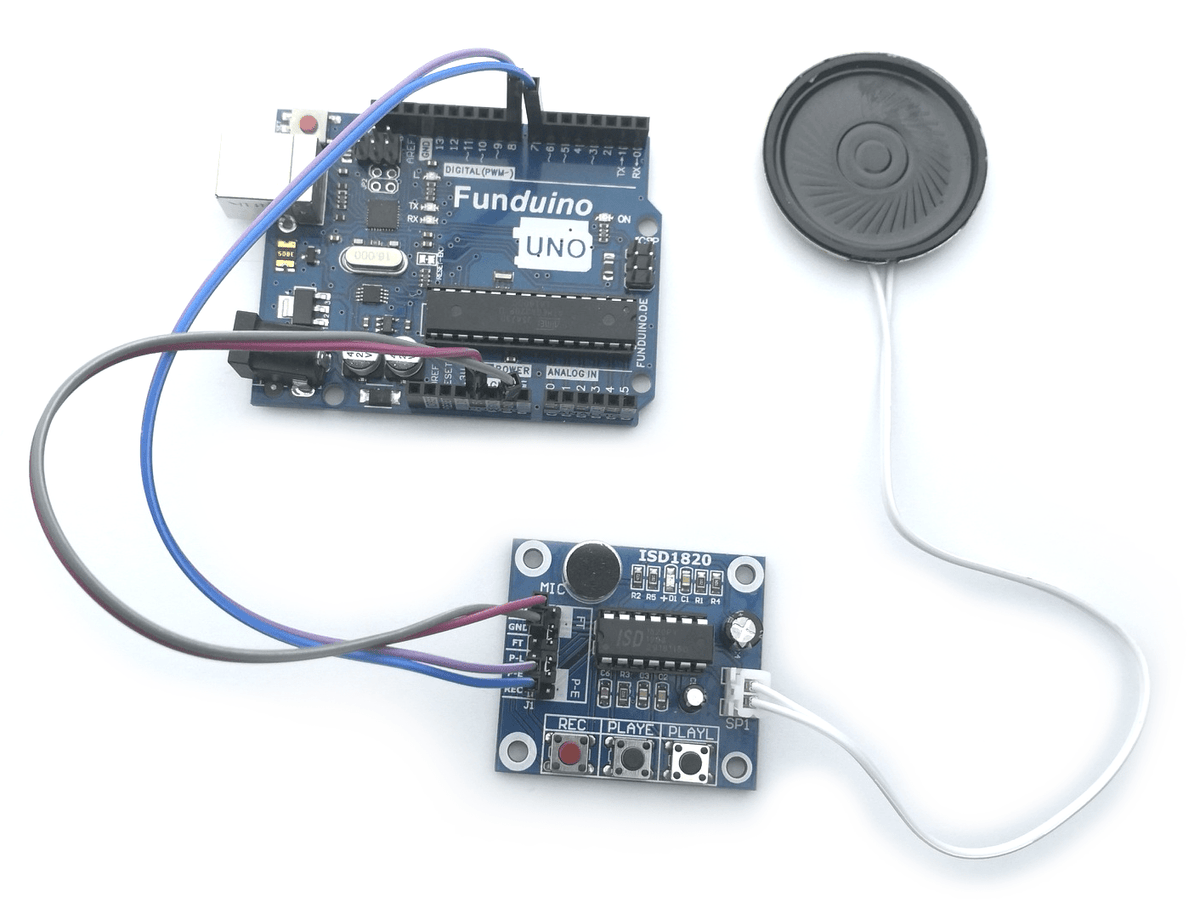 ISD1820 Sprachrekorder am Arduino - Funduino