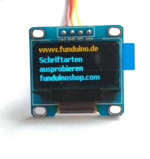 OLED Display SSD1306 (128×64 und 128×32) ansteuern - Funduino