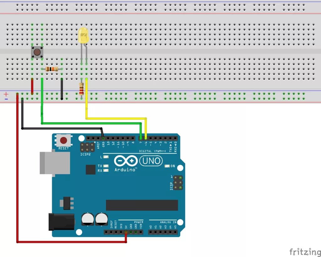 Taster am Arduino anschließen und auswerten - Funduino