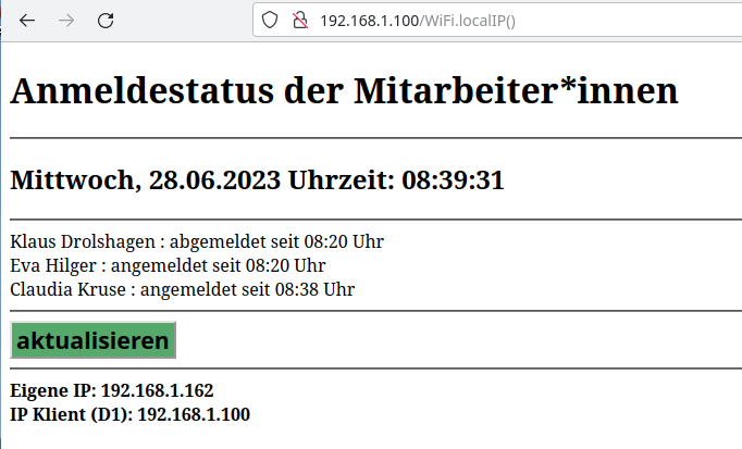 Zeiterfassung mit Wemos D1 und RFID - Funduino
