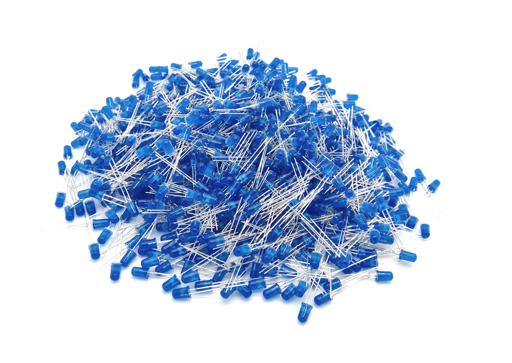LED de 5 mm - 1000 unidades, 3,2 V, azul