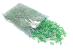 LED 5 mm - 1000 pieces, green, diffused, 2.2 V