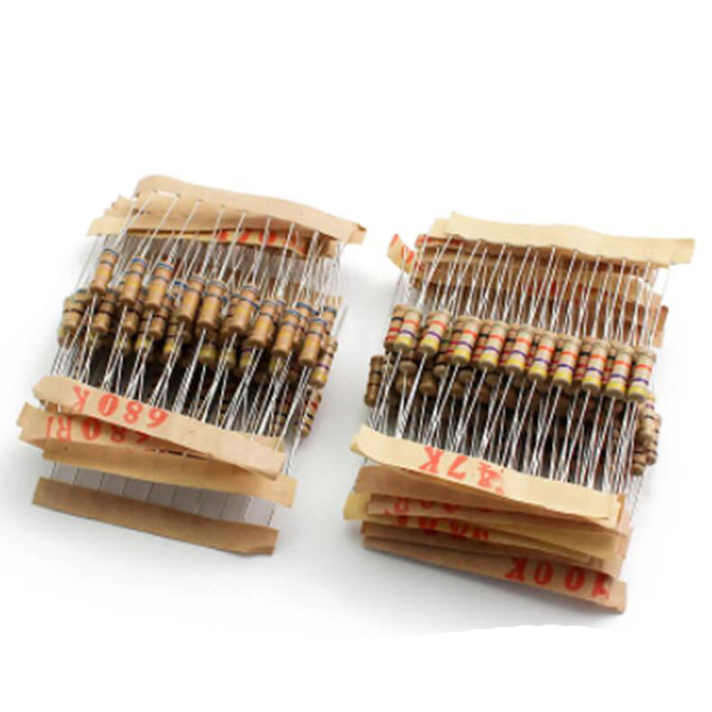 Set van 1000 weerstanden (1W) - 20 soorten (10 tot 1M ohm)