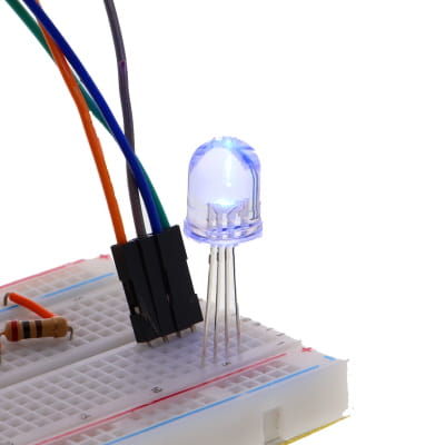 LED RGB de 10 mm – cathode commune (4 broches) – diode électroluminescente tricolore