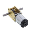 12V 136RPM N20 wormwielmotor (Worm Gear) - microvertragingsmotor, dubbele as