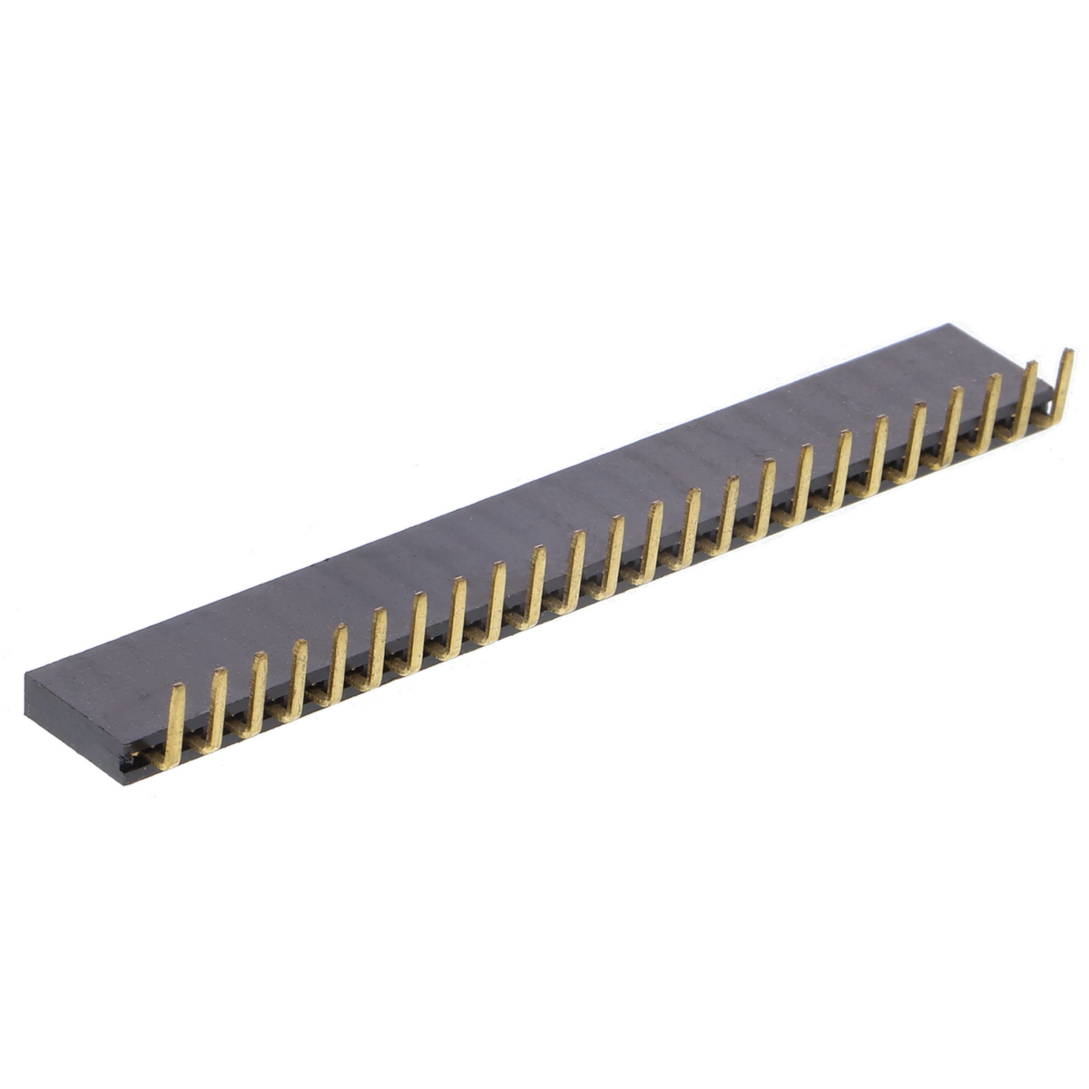 Buchsenleiste 2,54 mm - gebogen, 1-reihig, 4,65 mm, 2- bis 24-polig