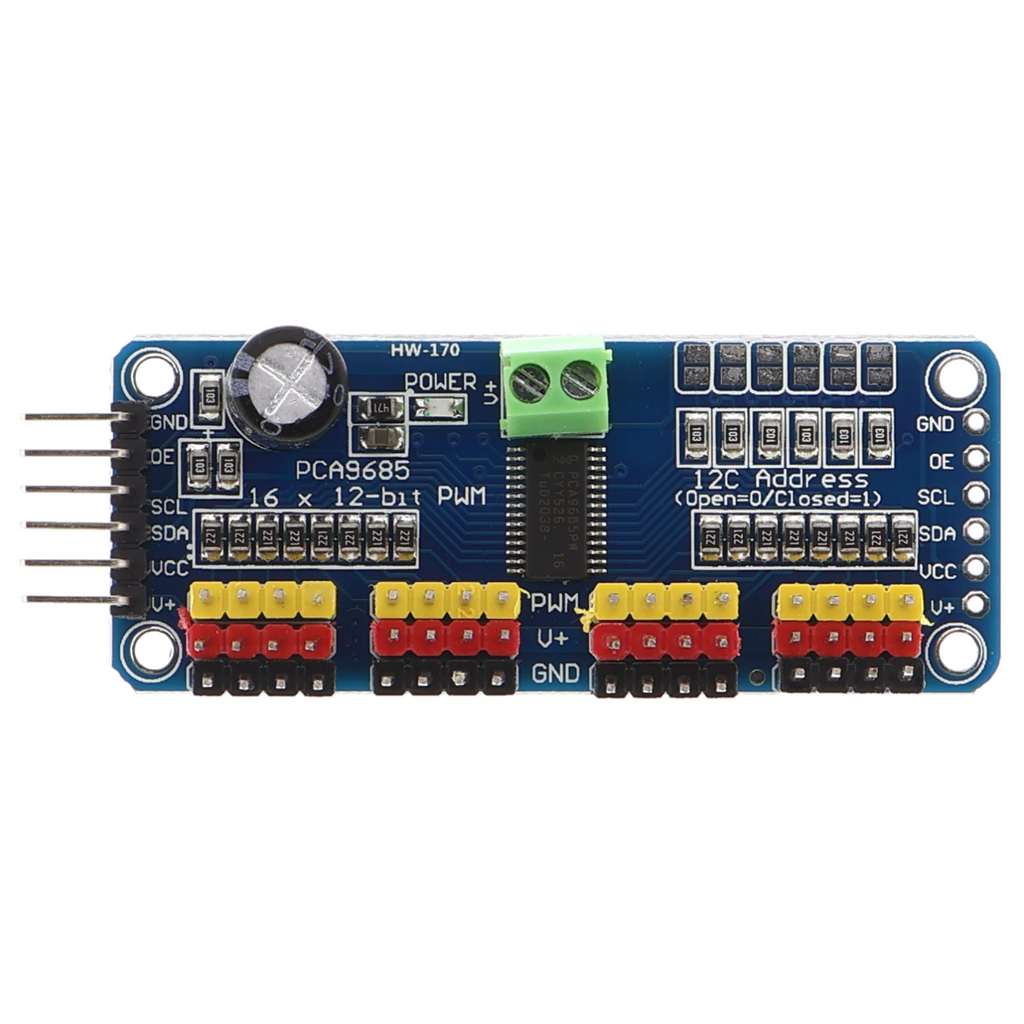 Pilote de servomoteurs PWM 16 canaux 12 bits I2C PCA9685