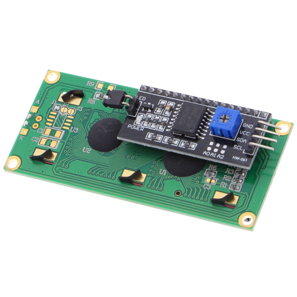 1602 I2C LCD Modul - 2x16 Zeichen, HD44780, blau