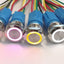 Master-drukknop, chroom - 3V/5V, met ledverlichting - met fitting