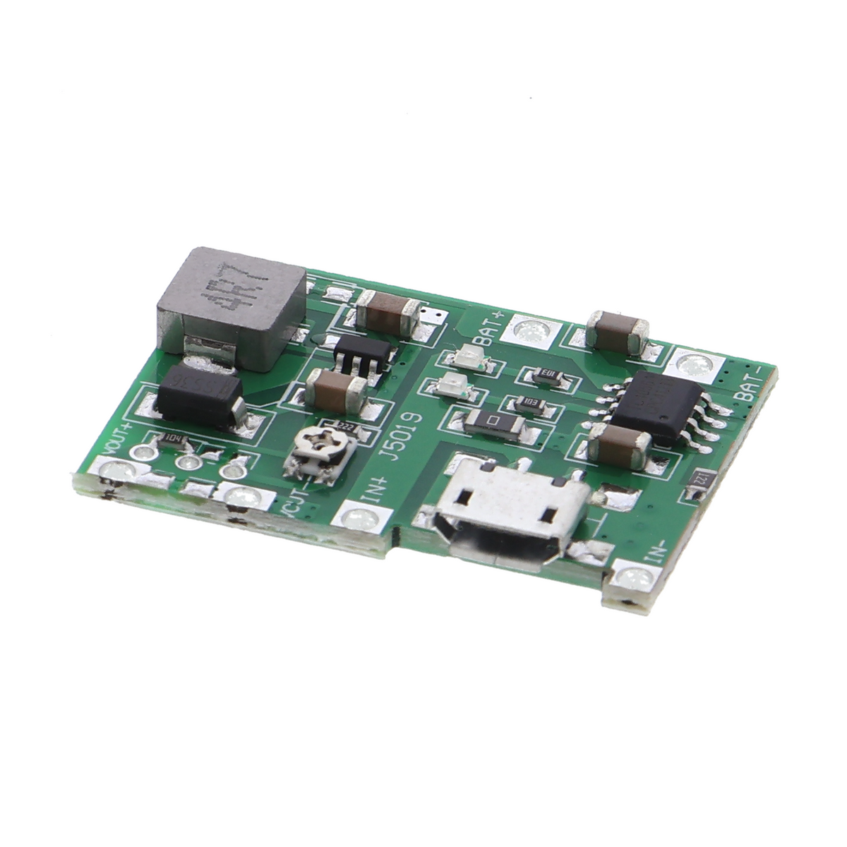18650 charging module with step-up - adjustable from 4.3-27 V, up to 2 A