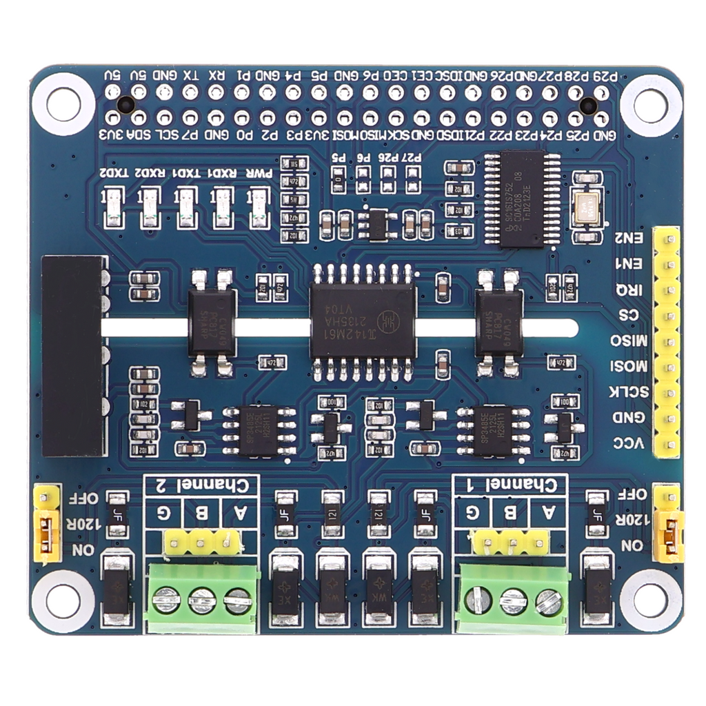 Shield di espansione RS485 a 2 canali per Raspberry Pi