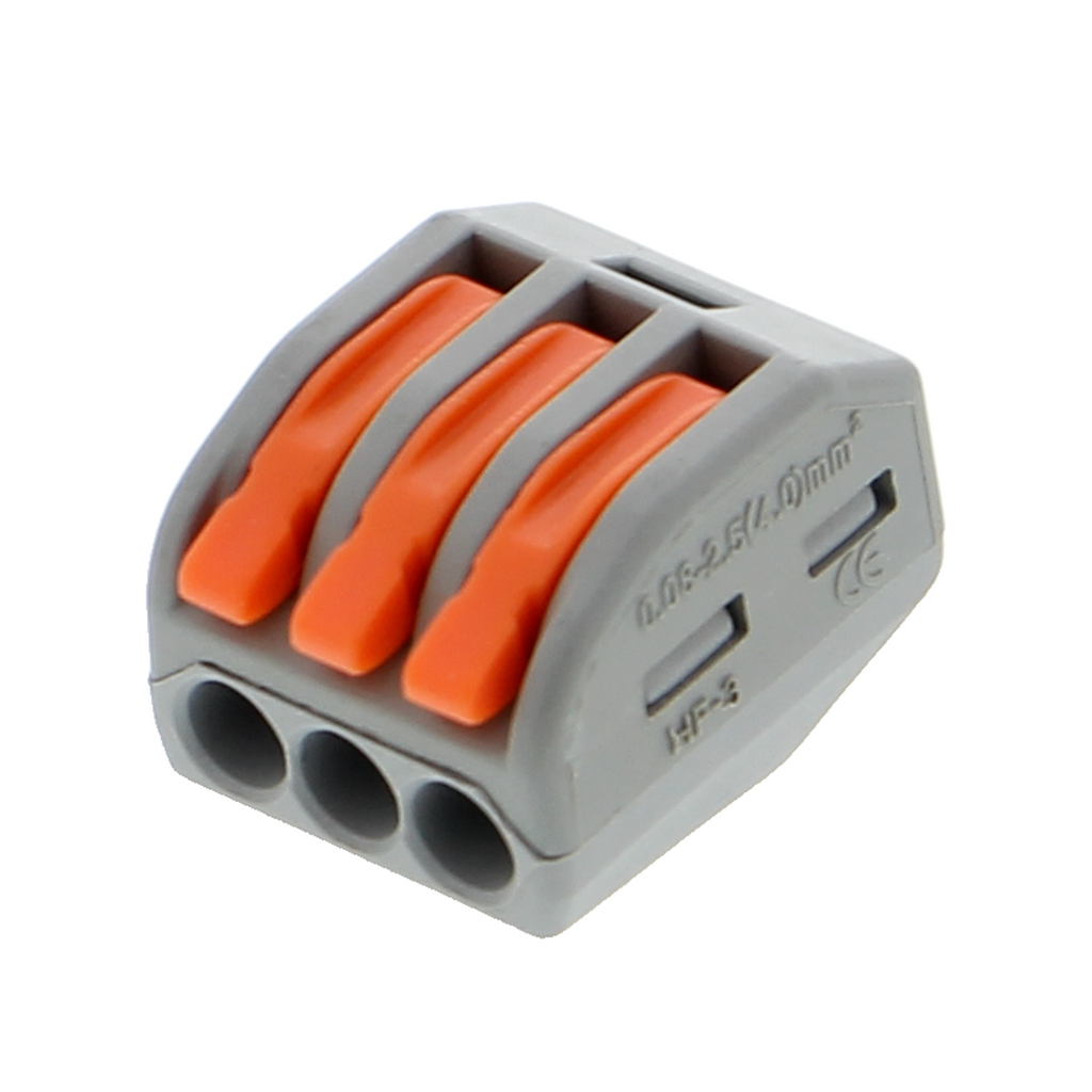 Lever connector - 20 pieces, 0.08-2.5 mm², 250 V / 16 A, five-way
