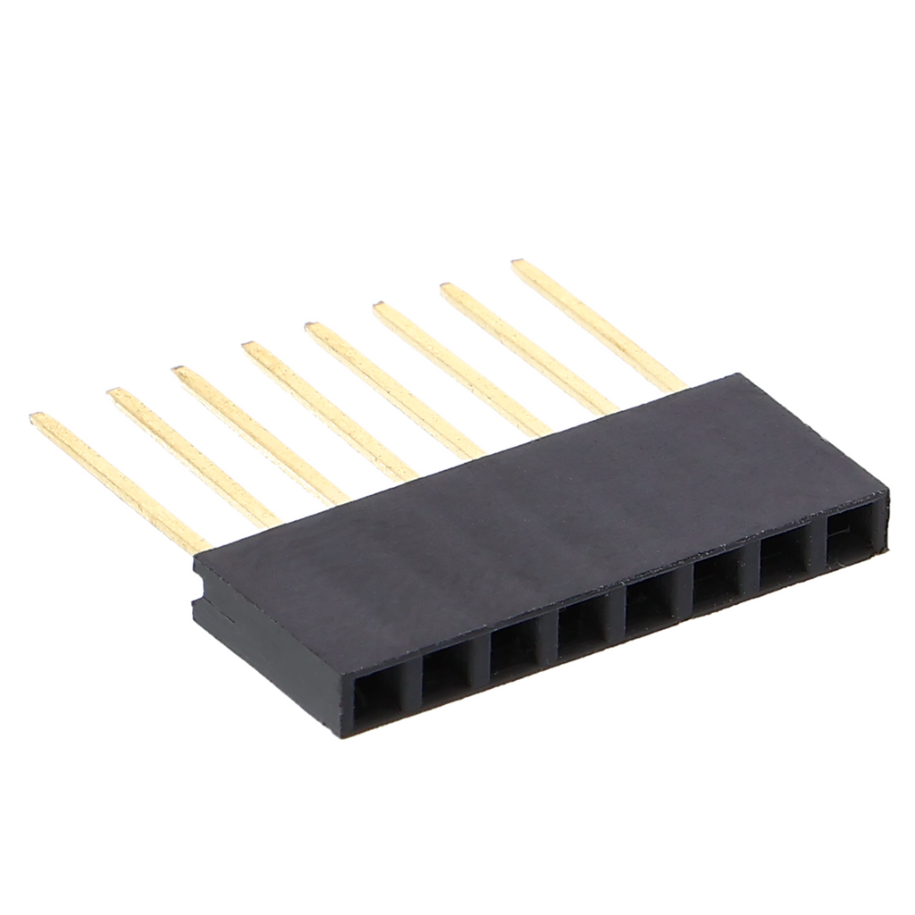 Female Header 2.54 mm - single row, 11 mm pin length, 4- to 40-pin
