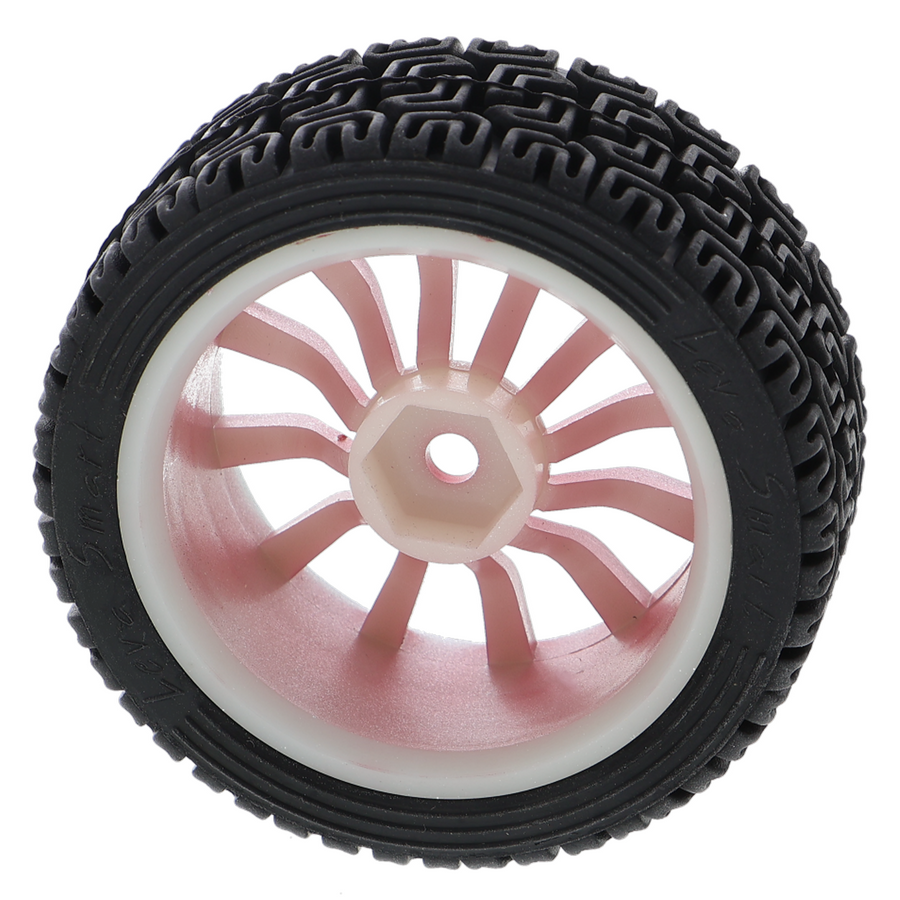 Ruota / cerchione per telaio con pneumatico / rosso-argento, 66 mm