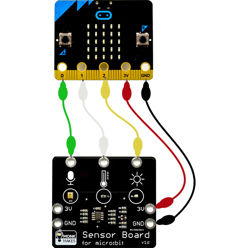 MonkMakes Sensorplatine für micro:bit - Licht, Temperatur, Lautstärke
