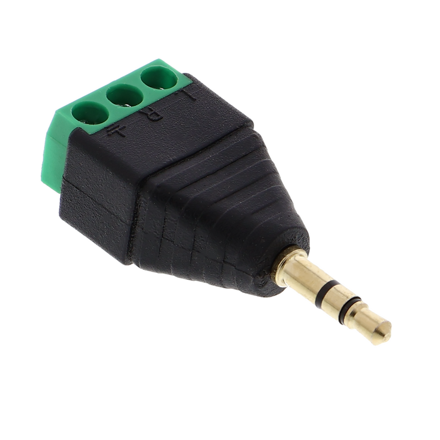 3.5 mm jack adapter - screw terminals, 3-pin, 30 cm