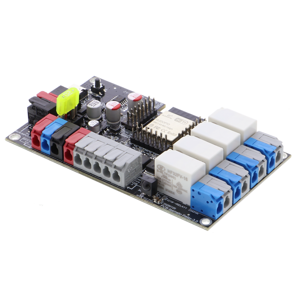 Carte de commande IoT DIY Gledopto DM-001W ESP32 avec relais à 4 canaux (6A), entrée 5-24V CC