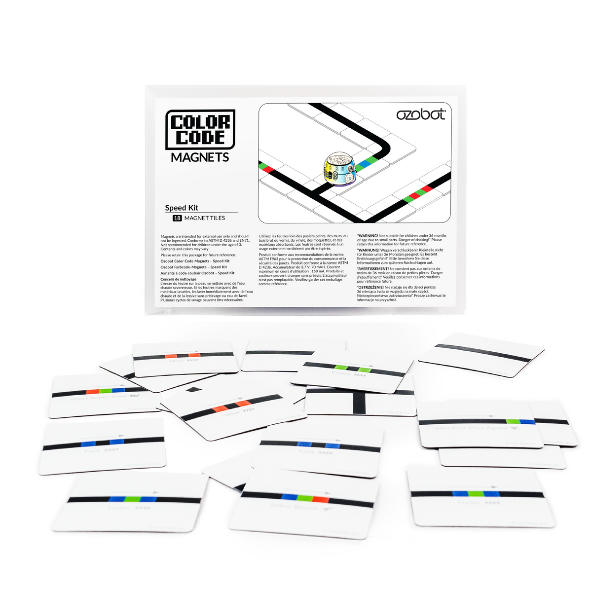 Ozobot-Farbcode-Magnet-Speed-Kit (18 Plättchen)