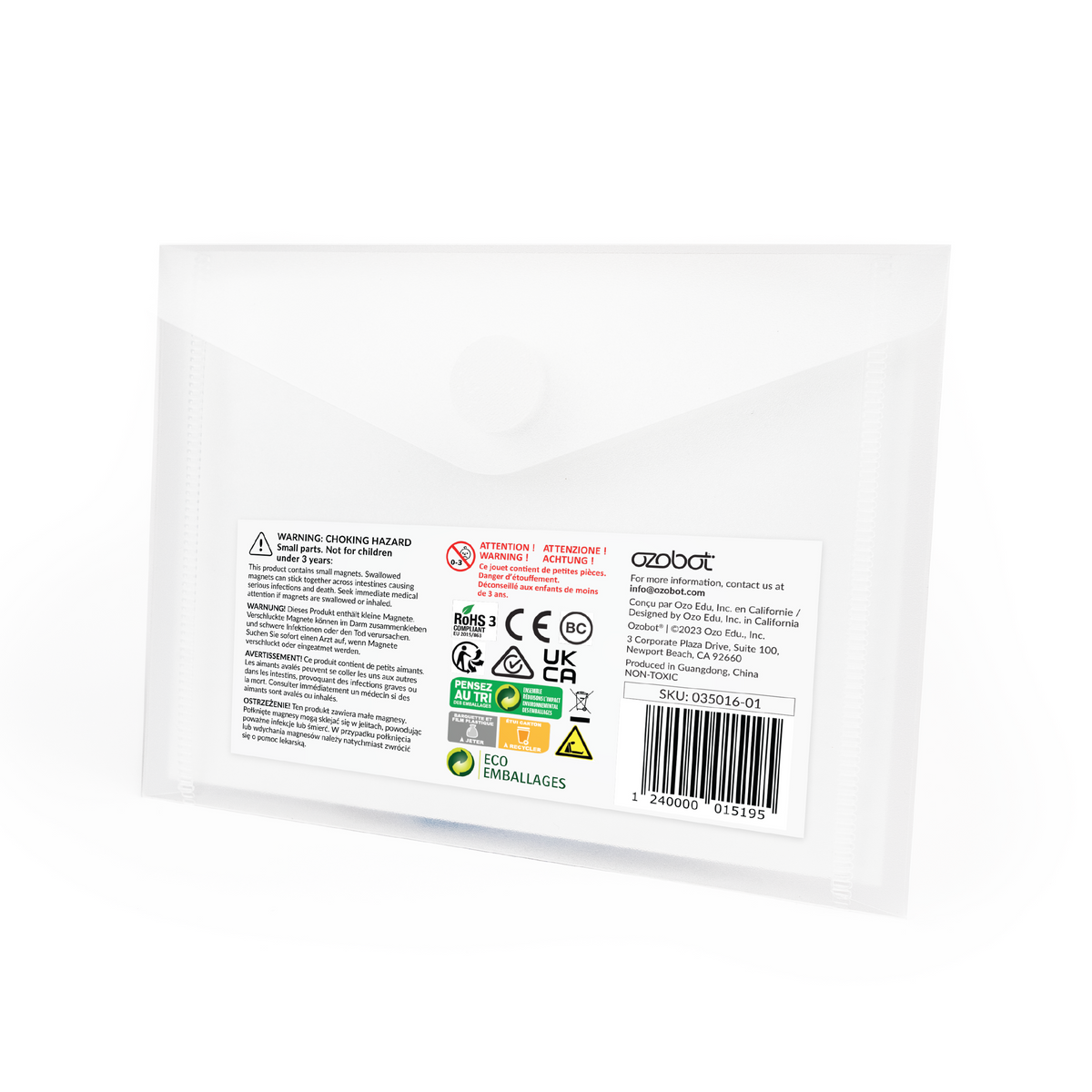 Kit de mouvements spéciaux par code couleur Ozobot (18 tuiles)