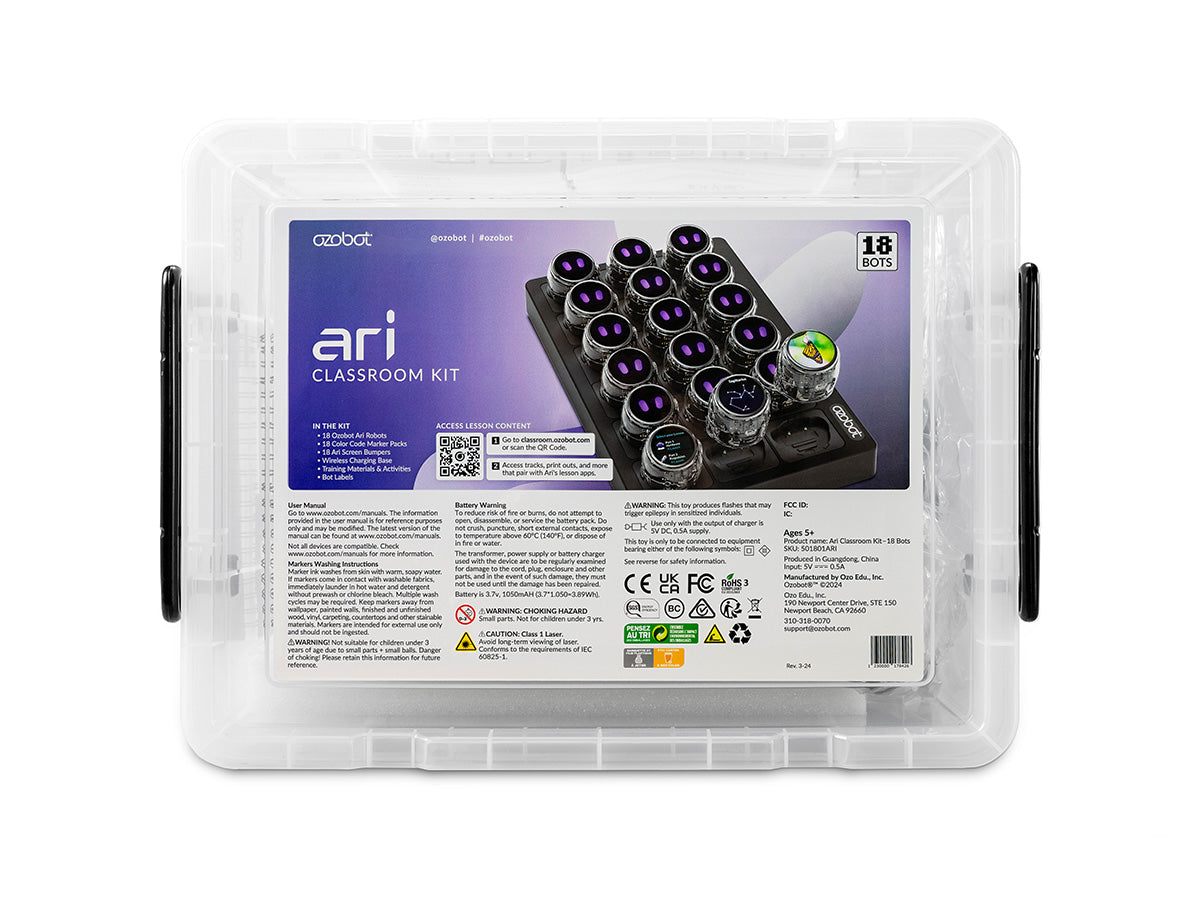 Kit de classe Ozobot Ari (18 unités)