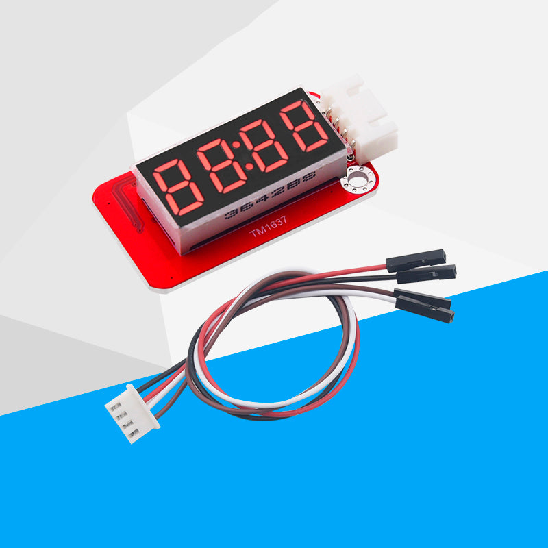 Display a 7 segmenti a 4 cifre, 0,36" (TM1637), rosso, JST XH2.54 3P
