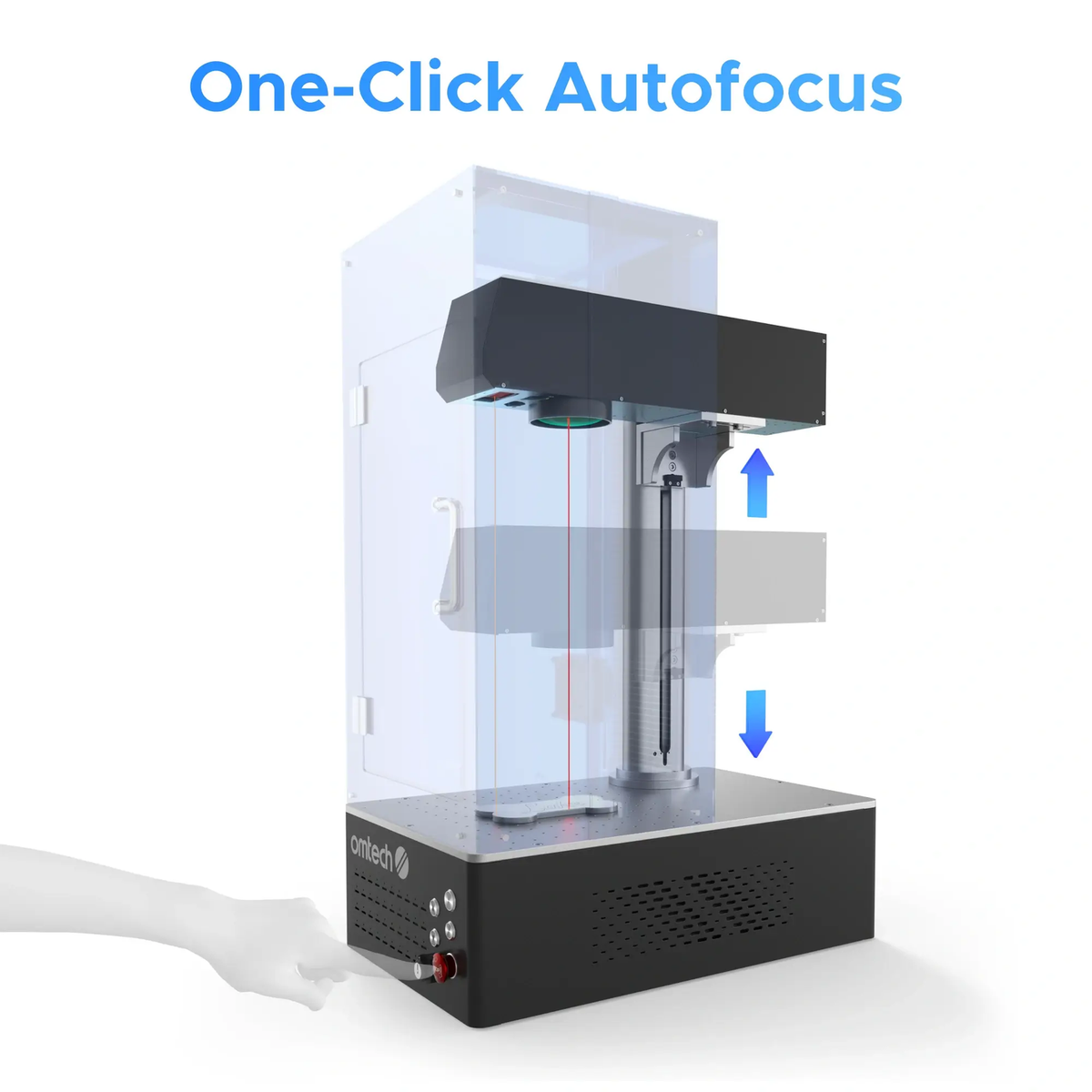 OMTech F50C Faserlaser - 50 W, Autofokus, 150 x 150 mm