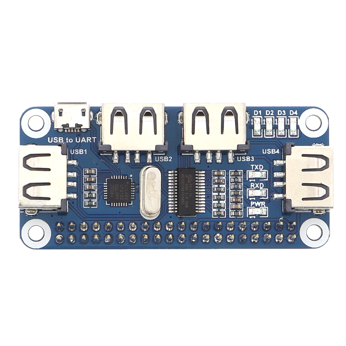 USB to TTL hub adapter - 4 channels, 3.3 V, for Raspberry Pi Zero