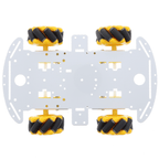 Chasis de aluminio para coche inteligente 4WD con ruedas Mecanum