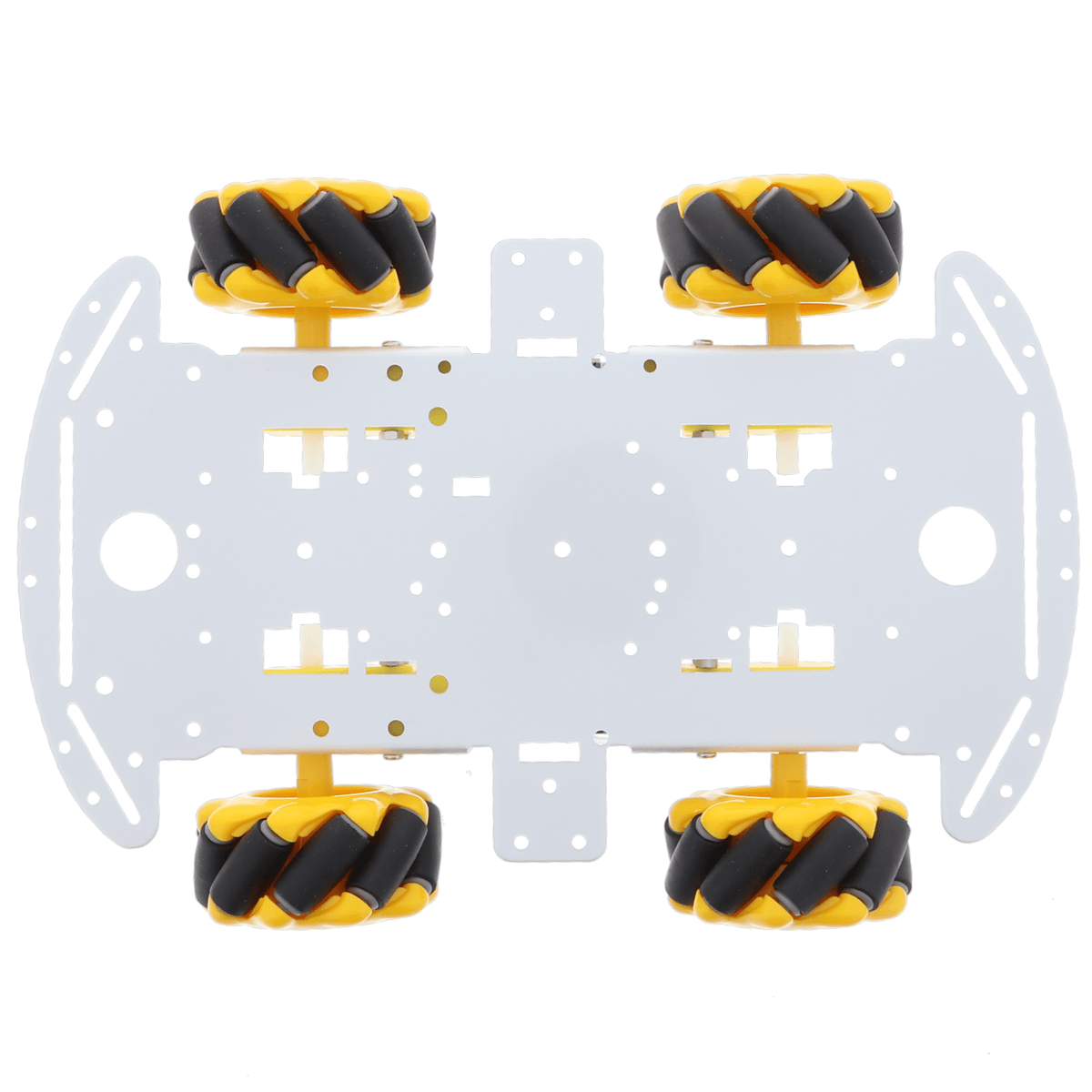 Chasis de aluminio para coche inteligente 4WD con ruedas Mecanum