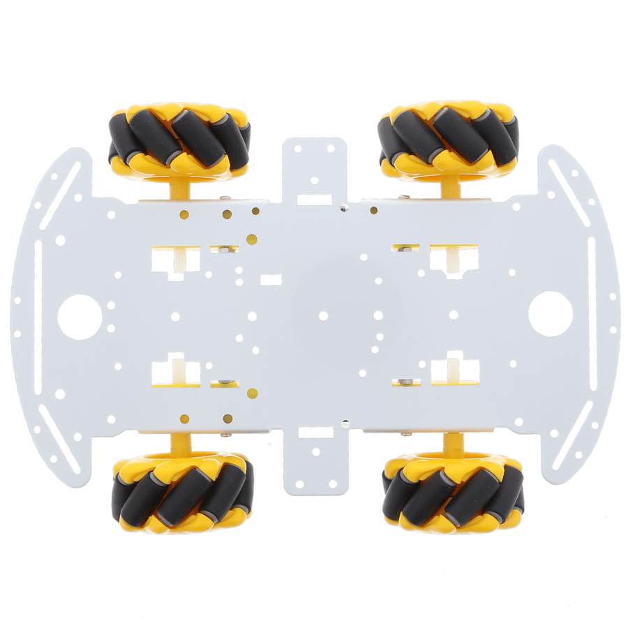 Chasis de aluminio para coche inteligente 4WD con ruedas Mecanum