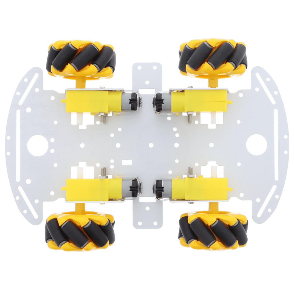 Chasis de aluminio para coche inteligente 4WD con ruedas Mecanum