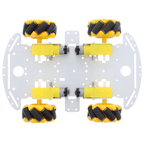 Chasis de aluminio para coche inteligente 4WD con ruedas Mecanum