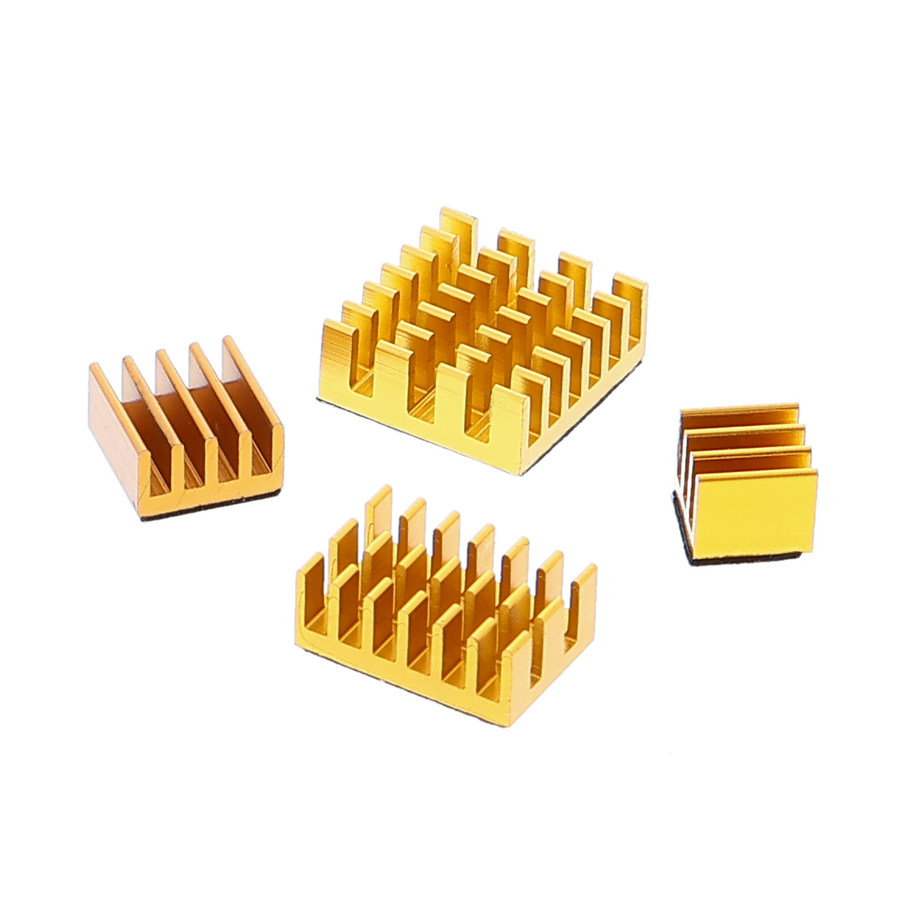 4x goldene Kühlkörper, kompatibel mit Raspberry Pi 4