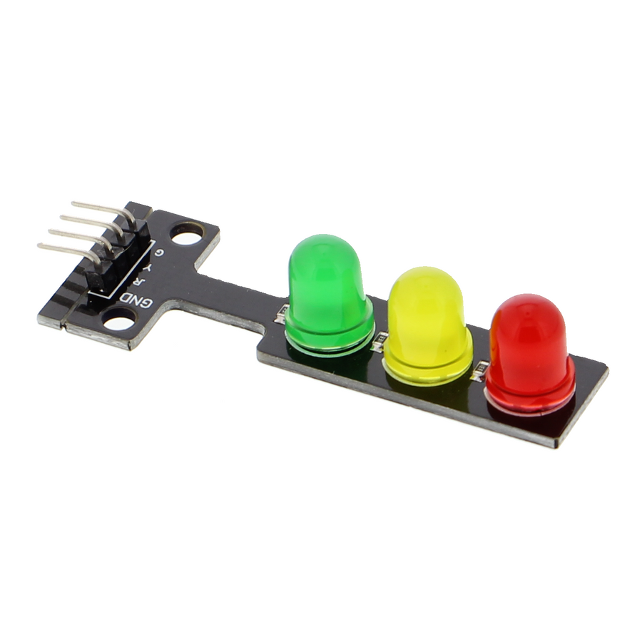Funduino traffic light module - 3x 8 mm LED red, yellow, green, 3.3-5 V