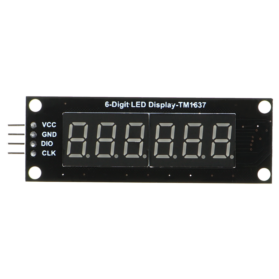 6-cijferig LED-segmentdisplay TM1637, 0.36 inch, rood