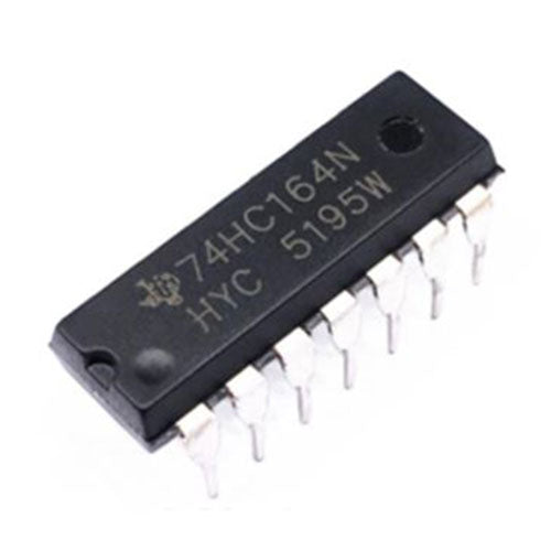 74HC164 shift register - 8-bit, serial-in parallel-out