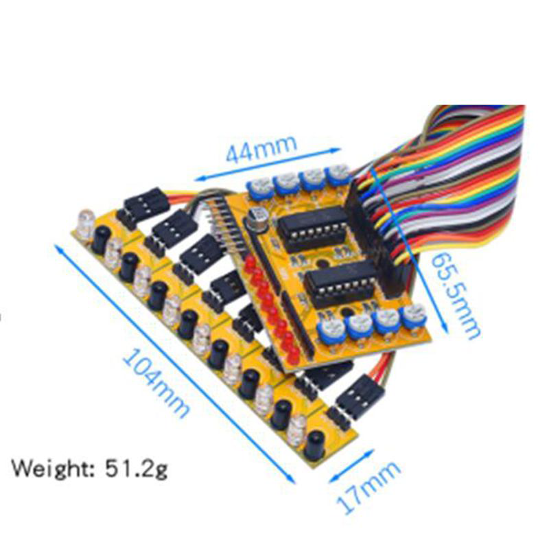 IR 8-Channel Line Sensor - Obstacle Sensor, 2-3 cm, 3.3-5 V