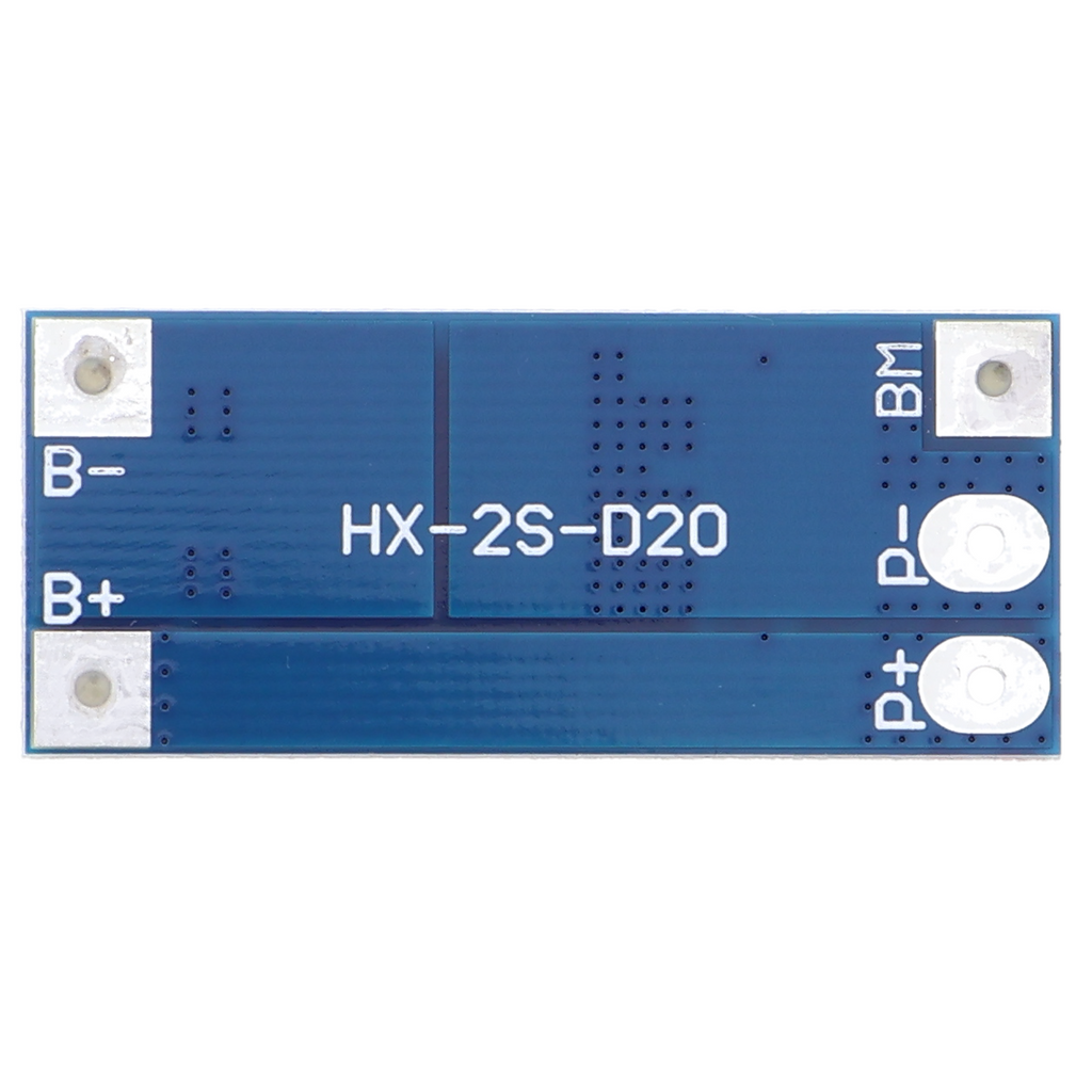 8A BMS HX-2S-D20-laadregelaar voor 2x 18650 Li-ion-lithiumbatterijen