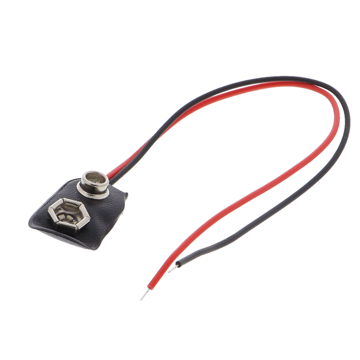 9V-batterijklem, I-vorm (zijdelings) - ca.15cm kabellengte