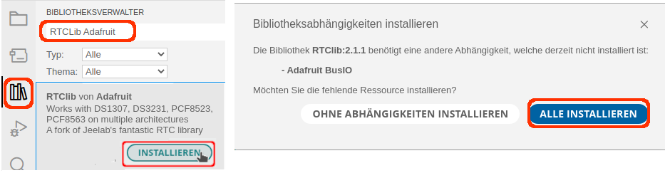 Bibliotheksverwaltung mit der Bibliothek RTClib