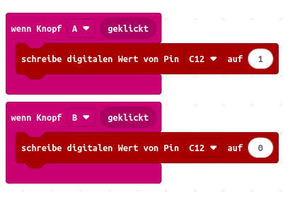 Programm: C12 bei Knopf A auf 1, bei Knopf B auf 0