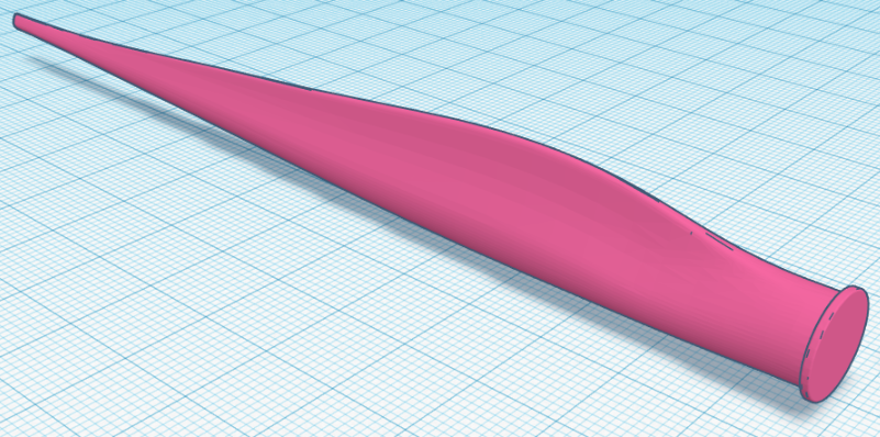 Tinkercad-Ansicht eines Rotorflügels