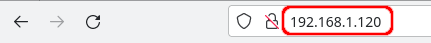 Eingabe der IP-Adresse in die Adresszeile des Browsers