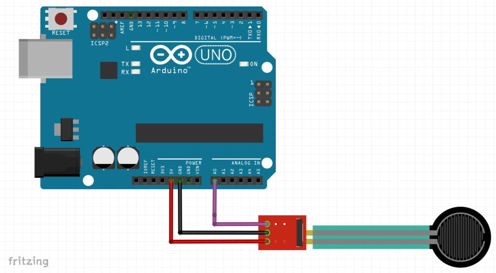 Schaltskizze des RFP602 am Arduino