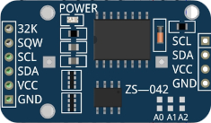 RTC-Modul mit eingesetzter Knopfzelle