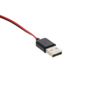 Câble adaptateur USB-A vers pince crocodile, 5 V, 60 cm