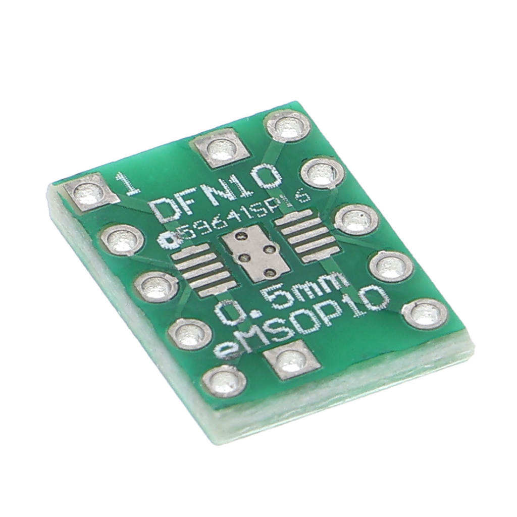Placa adaptadora de DFN10 a DIP10, paso de 0,5mm, 2,54mm