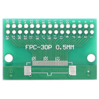 Adapterplatine FPC/FFC 30-polig - 0,5 mm auf DIP30, 1,0 mm